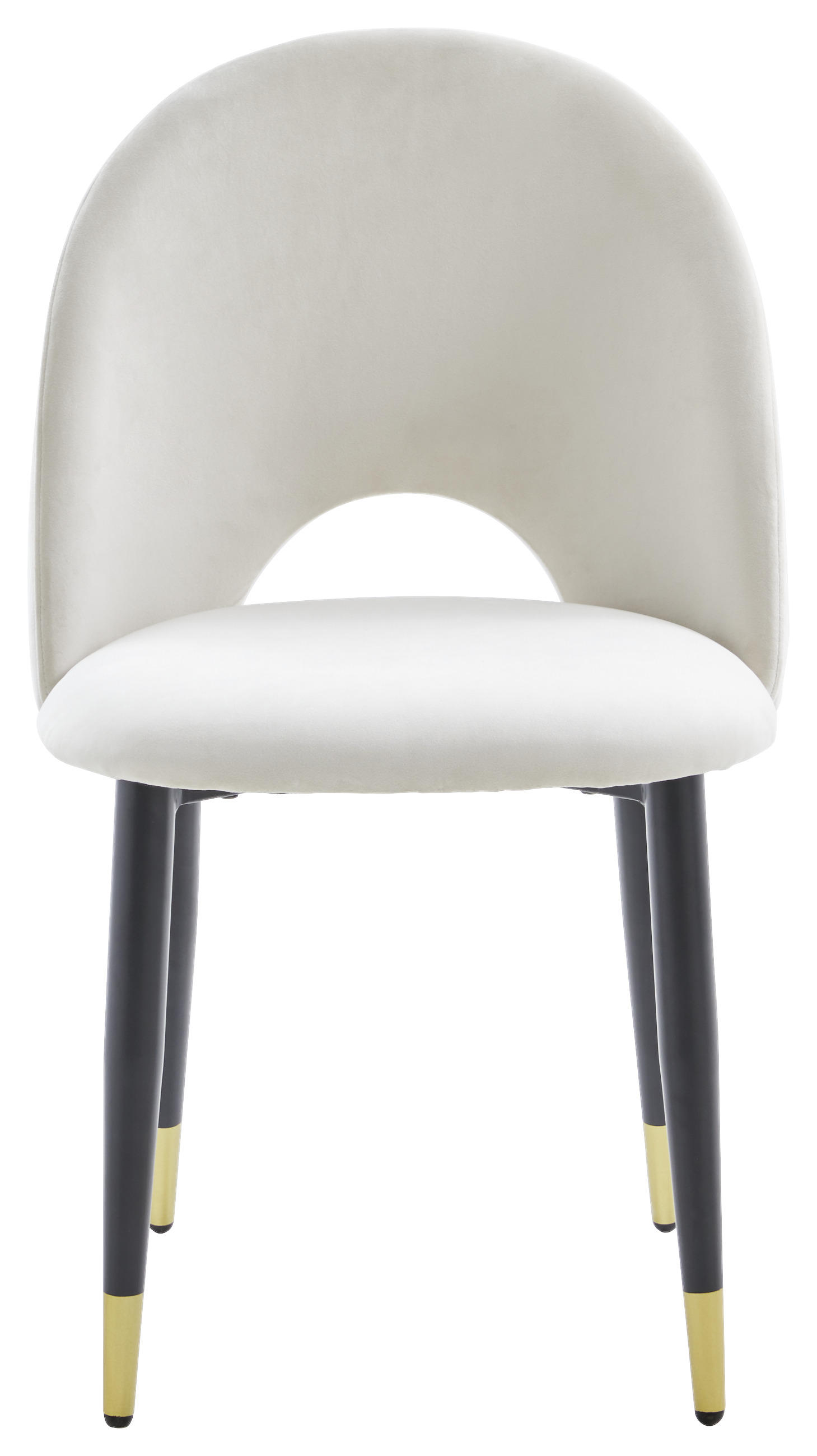 STUHL - Beige/Goldfarben, Design, Textil/Metall (49/84/54cm) - Kare-Design