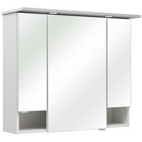 SPIEGELSCHRANK 80/71,6/20 cm  - Chromfarben/Weiß, Basics, Glas/Holzwerkstoff (80/71,6/20cm) - Carryhome