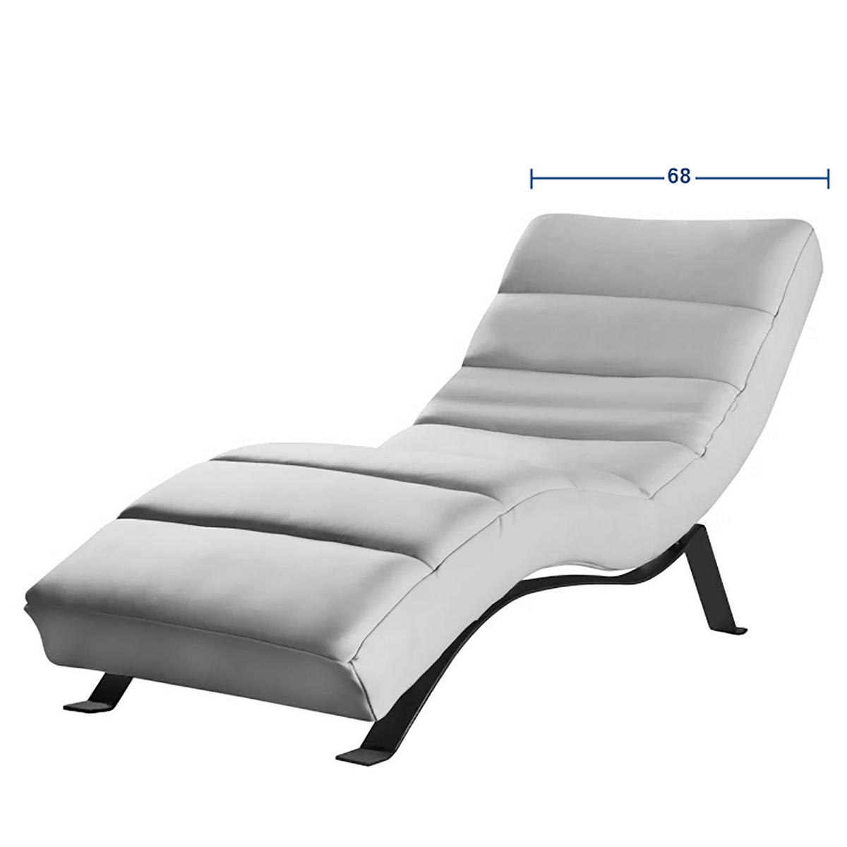 RELAXLIEGE SWING Samt Grün  - Schwarz/Grün, Design, Textil/Metall (65/65-95/171cm) - Livetastic