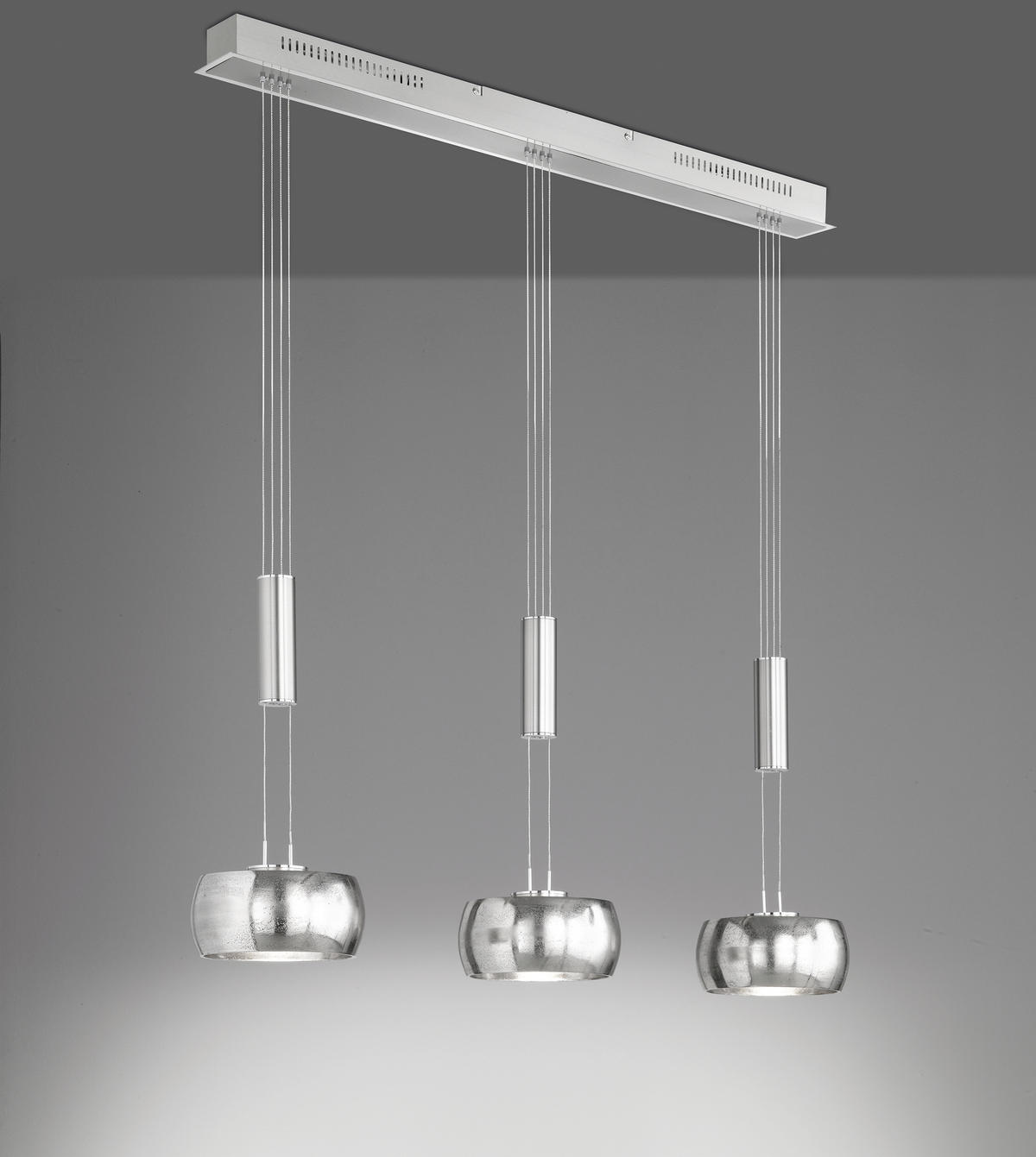 LED-HÄNGELEUCHTE    - Chromfarben/Nickelfarben, Design, Metall (20/100cm) - Fischer & Honsel