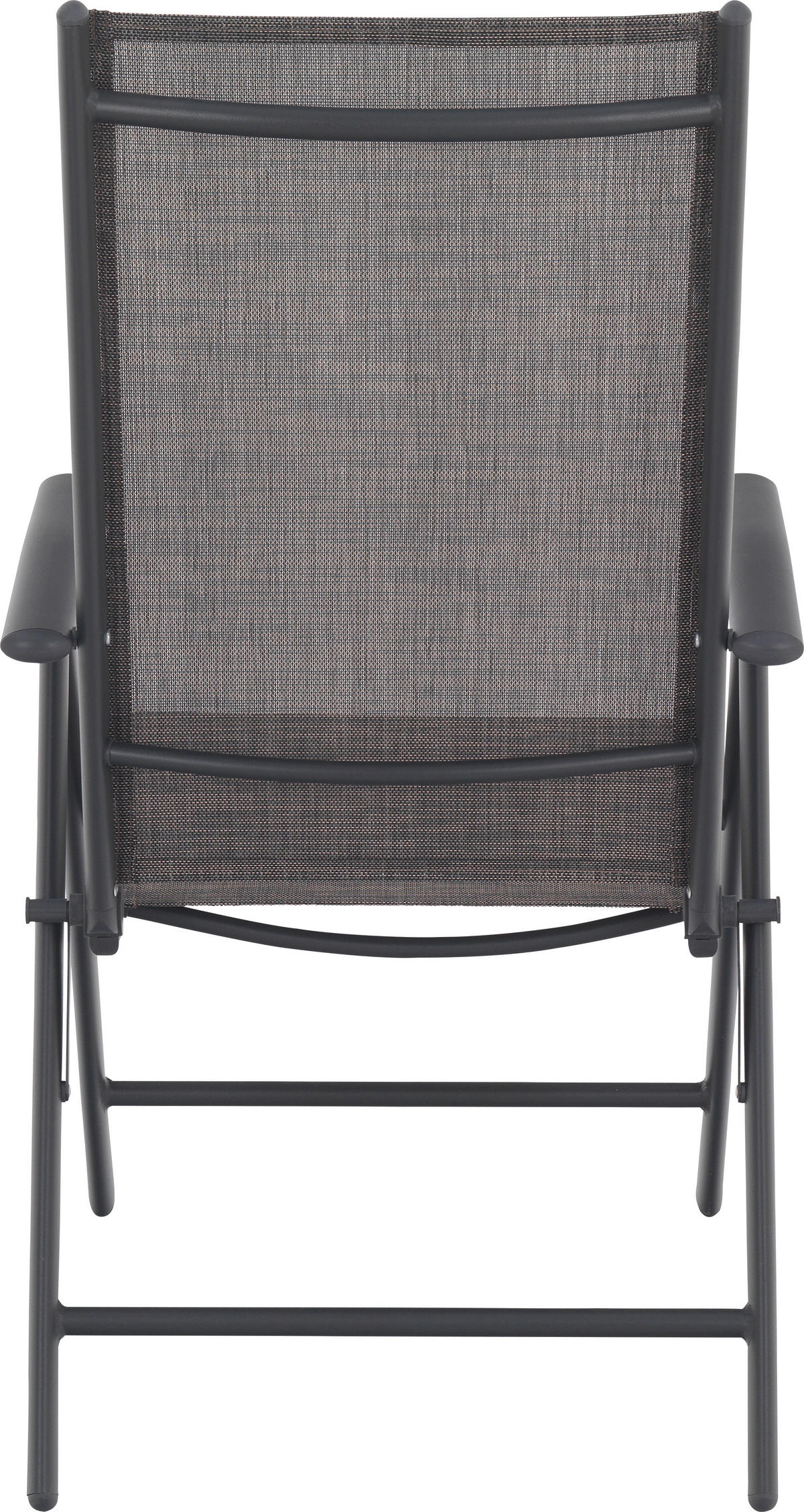GARTENKLAPPSESSEL Aluminium Anthrazit, Braun  - Dunkelgrau/Anthrazit, Basics, Textil/Metall (56/106/64cm) - Xora