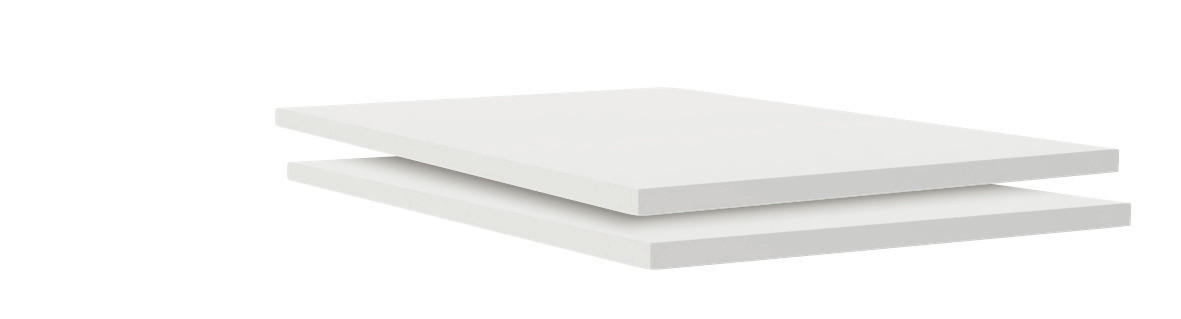 EINLEGEBODENSET 42,4/1,8/55,1 cm - Weiss, Holzwerkstoff (42,4/1,8/55,1cm) - Hom`in