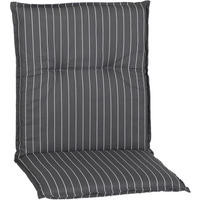 SESSELAUFLAGE in Grau, Weiss Streifen  - Weiss/Grau, Basics, Textil (100/50/6cm) - Gardenson