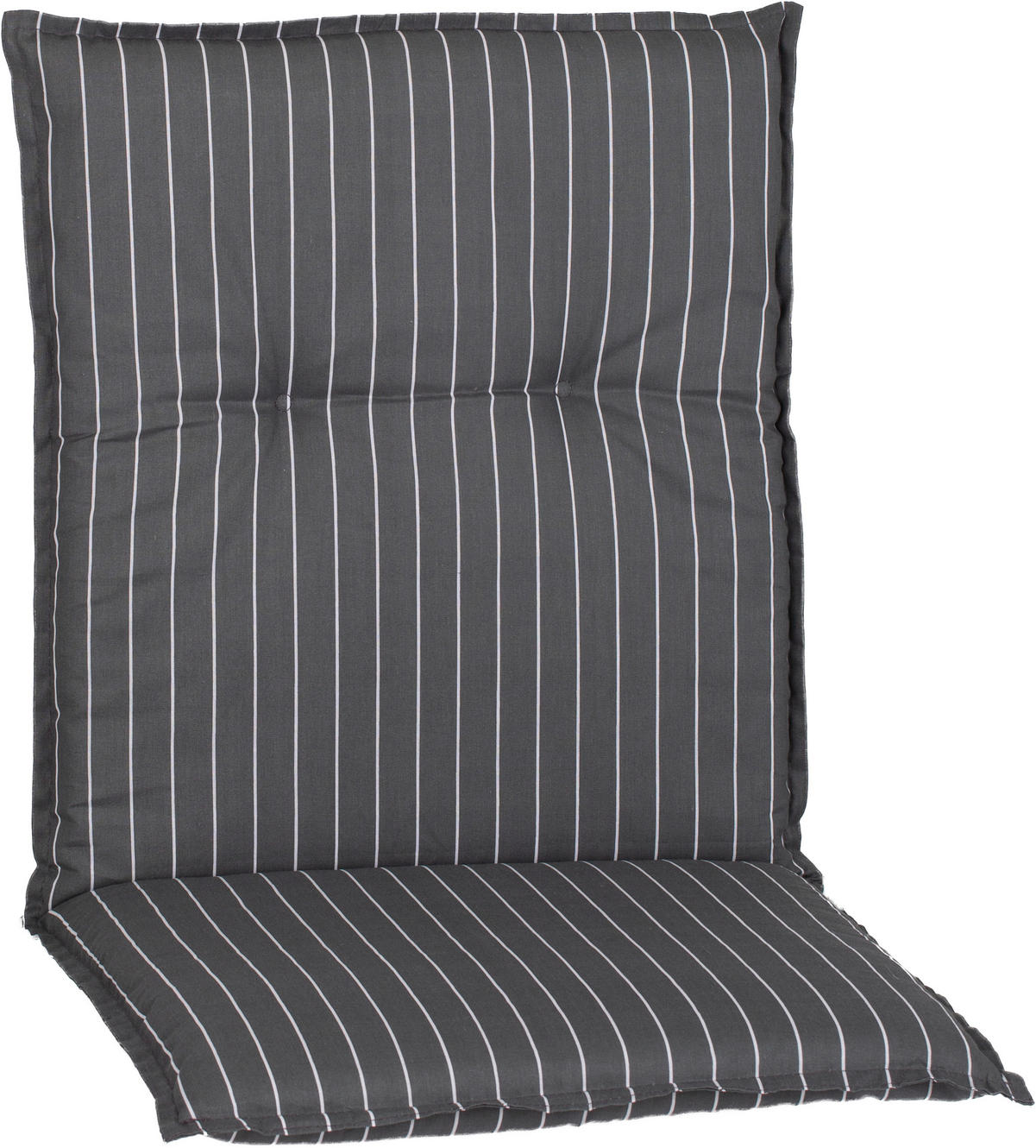 SESSELAUFLAGE in Grau, Weiss Streifen  - Weiss/Grau, Basics, Textil (100/50/6cm) - Gardenson