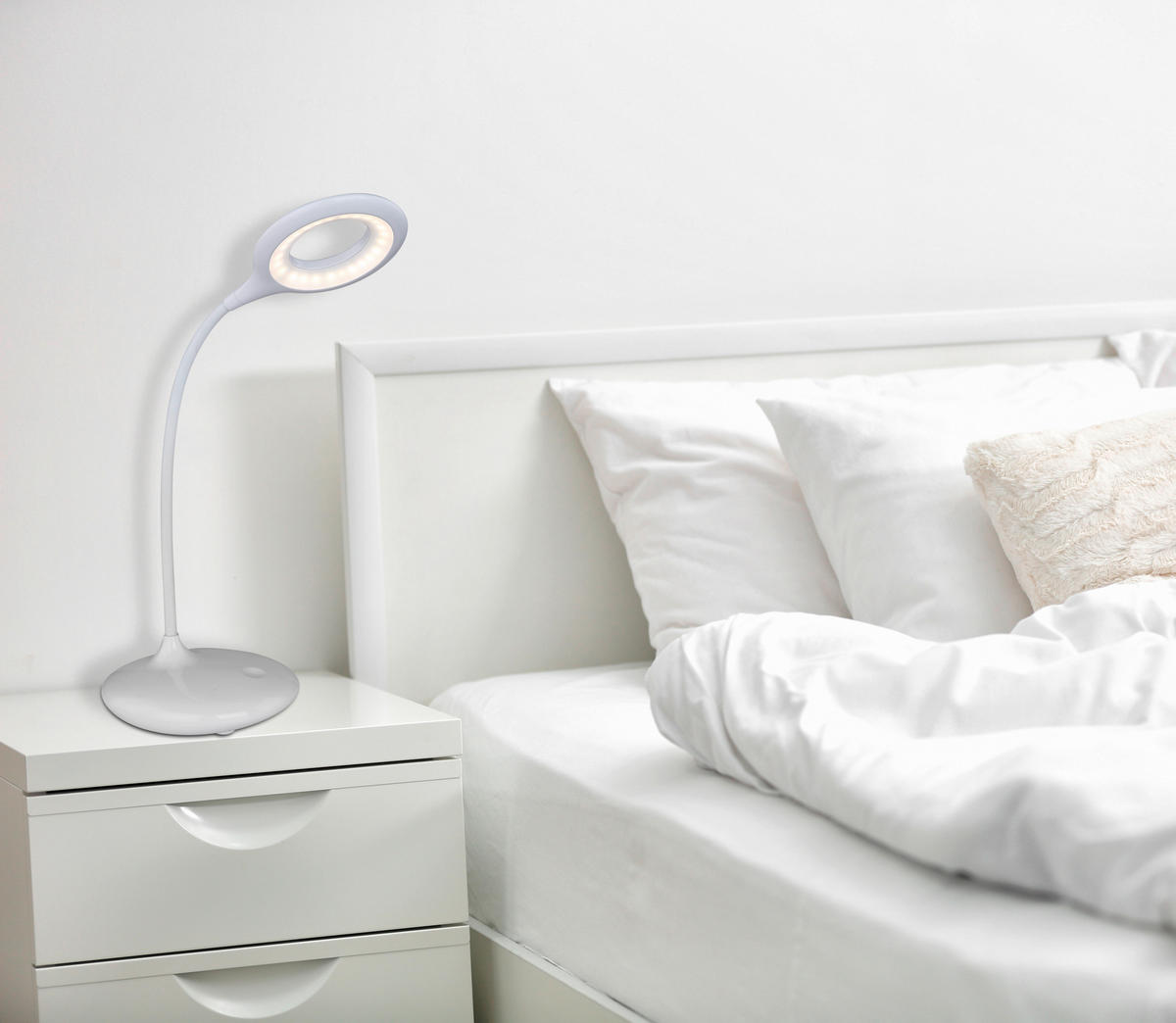 LED-TISCHLEUCHTE - Weiss, Basics, Kunststoff (40/12,5/49cm) - Globo