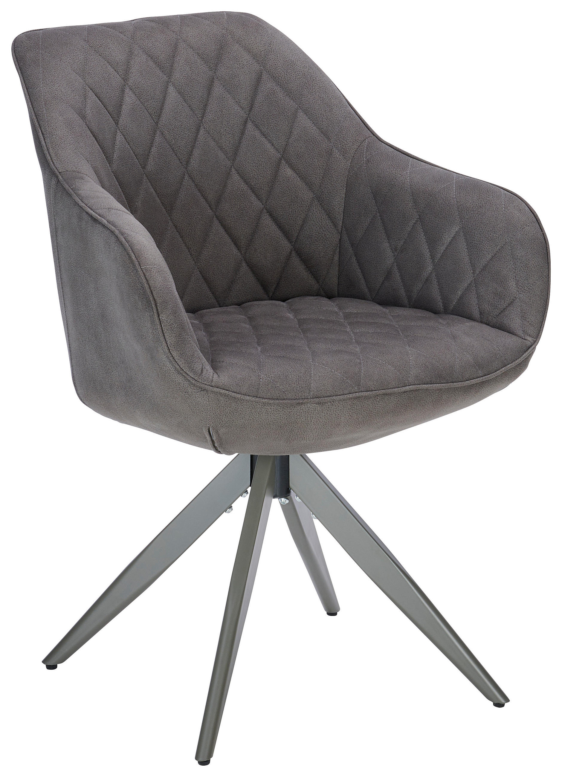 ARMLEHNSTUHL  in Eisen Webstoff  - Dunkelgrau, MODERN, Textil/Metall (59/84/59cm) - Livetastic