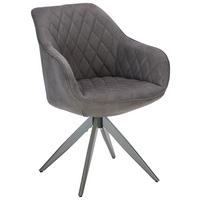 ARMLEHNSTUHL  in Eisen Webstoff  - Dunkelgrau, MODERN, Textil/Metall (59/84/59cm) - Livetastic
