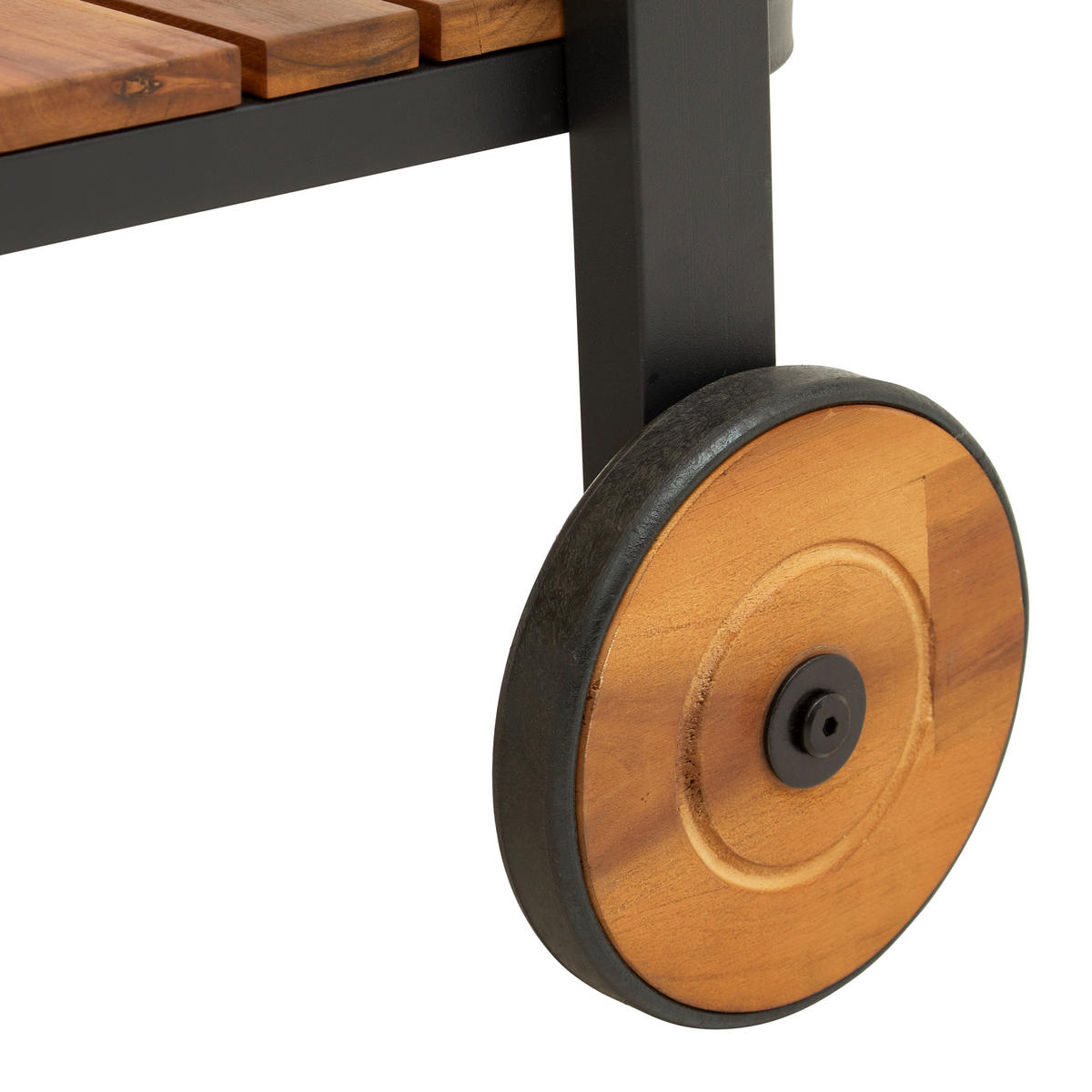 KOLICA ZA SERVIRANJE crna   - crna, Moderno, drvo/metal (76/77/49cm) - Bessagi Garden