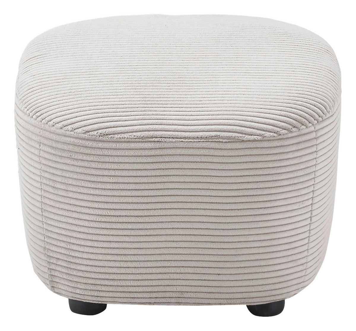 HOCKER Cord Hellgrau  - Hellgrau/Schwarz, Design, Kunststoff/Textil (54/41/57cm) - SetOne by Musterring