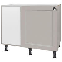 ECKUNTERSCHRANK 125/87/65 cm  - Schwarz/Grau, MODERN, Holzwerkstoff/Metall (125/87/65cm) - Nobilia