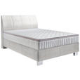 BOXSPRINGBETT 120/200 cm in Hellgrau - Chromfarben/Hellgrau, KONVENTIONELL, Kunststoff/Textil (120/200cm) - Hom`in