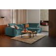 ECKSOFA in Chenille Blau   - Blau/Schwarz, Design, Kunststoff/Textil (284cm) - Xora
