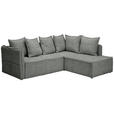 ECKSOFA Grau Chenille  - Schwarz/Grau, KONVENTIONELL, Kunststoff/Textil (233/193cm) - Carryhome