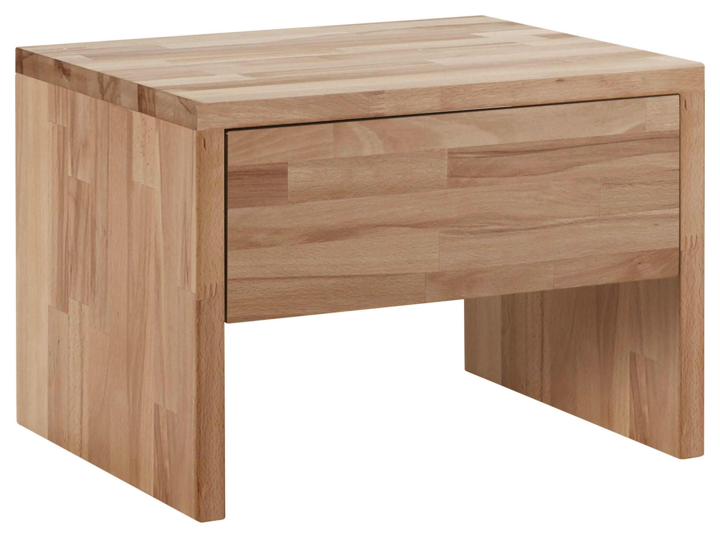 NACHTSCHRANK 48/35/40 cm Kernbuche massiv  - Buchefarben/Kernbuche, Natur, Holz (48/35/40cm) - Hasena