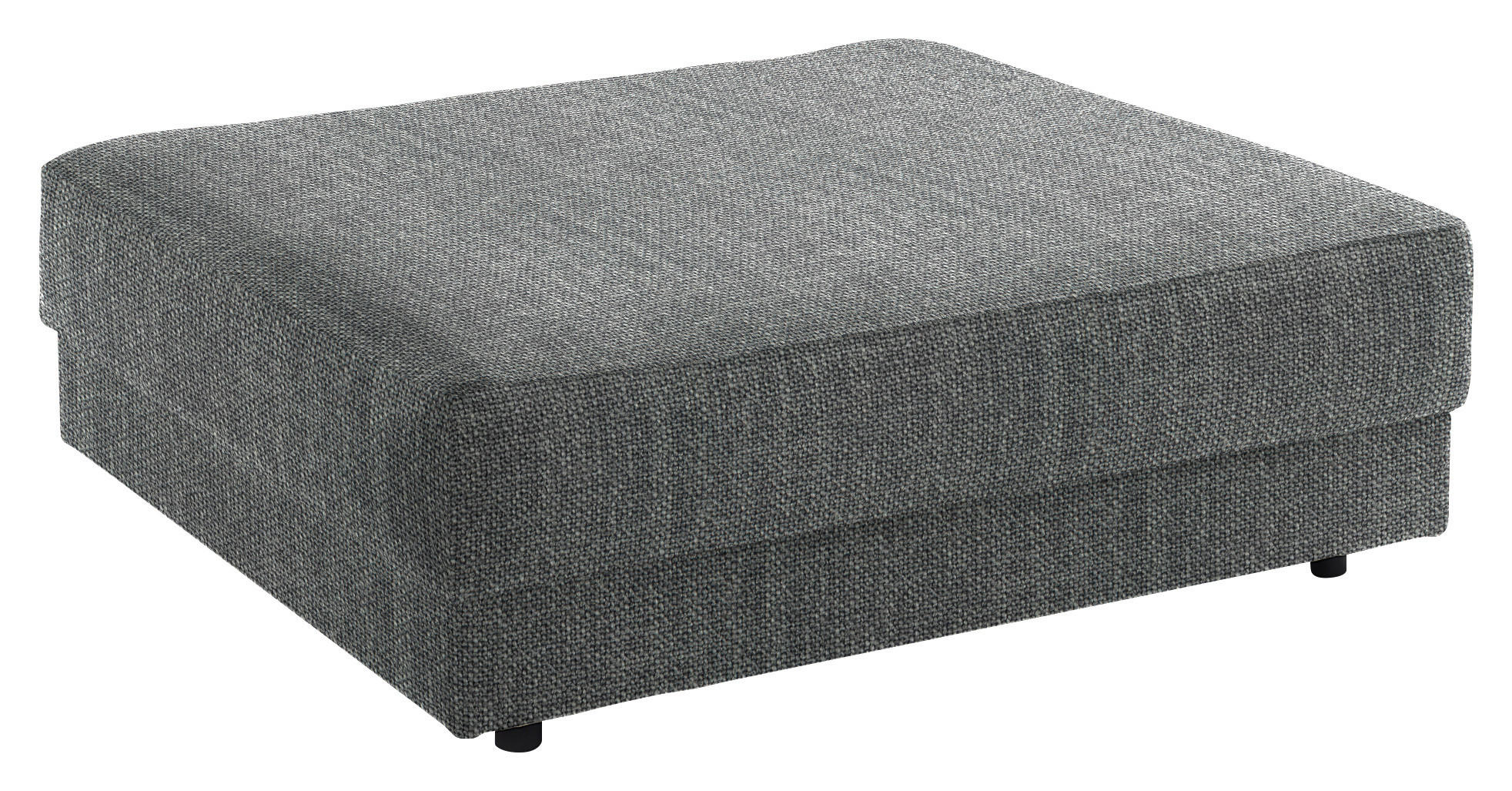 HOCKER in Textil Grau  - Schwarz/Grau, Design, Kunststoff/Textil (105/38/117cm) - home24