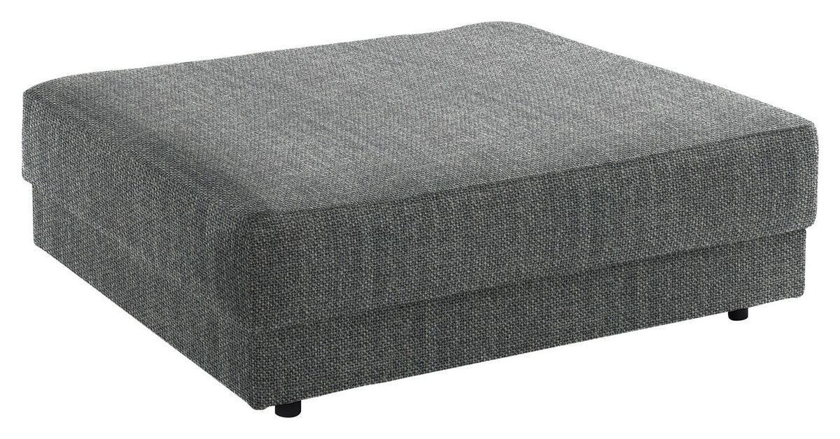 HOCKER in Textil Grau  - Schwarz/Grau, Design, Kunststoff/Textil (105/38/117cm) - home24