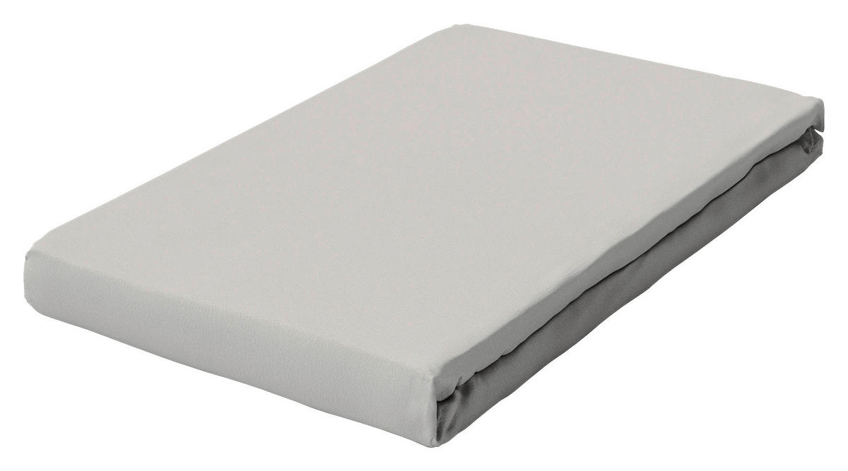 SPANNBETTTUCH PURE Jersey  - Grau, Basics, Textil (120-130/200-220cm) - Schlafgut