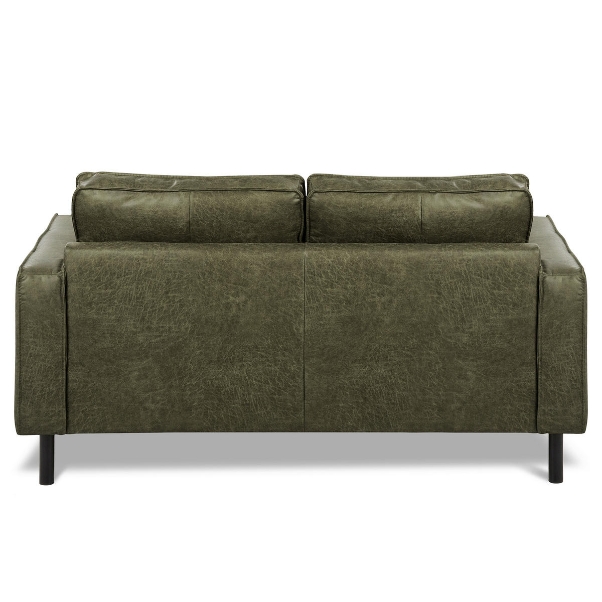 2-SITZER-SOFA Grün Echtleder Lederlook  - Grün, Design, Leder/Textil (148/85/92cm) - Livetastic