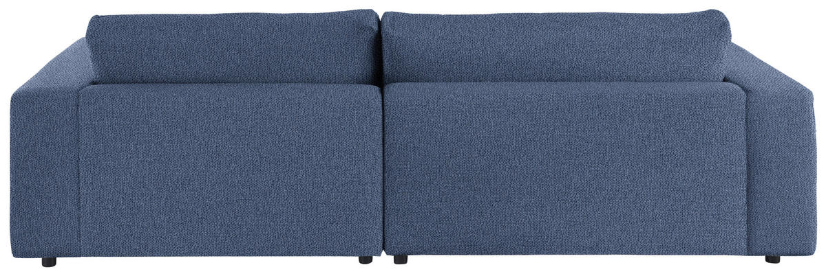 ECKSOFA in Flachgewebe Blau  - Blau/Schwarz, Design, Kunststoff/Textil (270/190cm) - Lomoco
