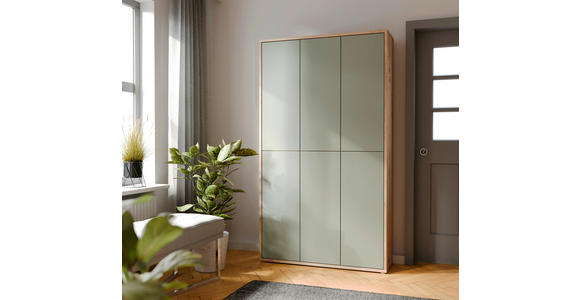 SCHUHSCHRANK 109,2/191,9/34,9 cm  - Salbeigrün/Eiche Artisan, MODERN, Holzwerkstoff/Kunststoff (109,2/191,9/34,9cm) - Xora