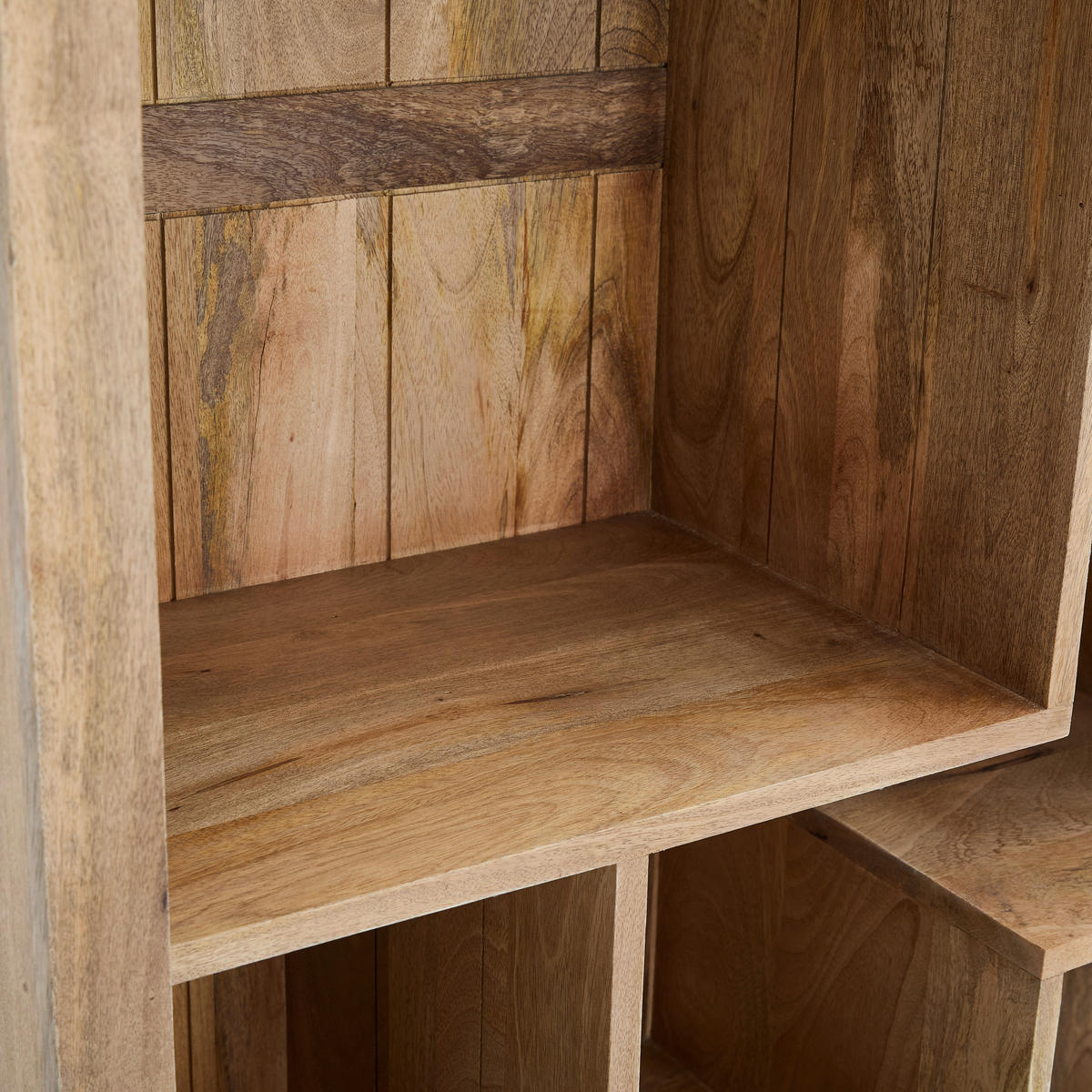 REGAL  100/186/36 cm Naturfarben  - Schwarz/Naturfarben, Design, Holz/Metall (100/186/36cm) - Livetastic