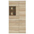 VITRINE Kernesche massiv Eschefarben - Eschefarben/Alufarben, Design, Glas/Holz (101/197/41cm) - VENDA
