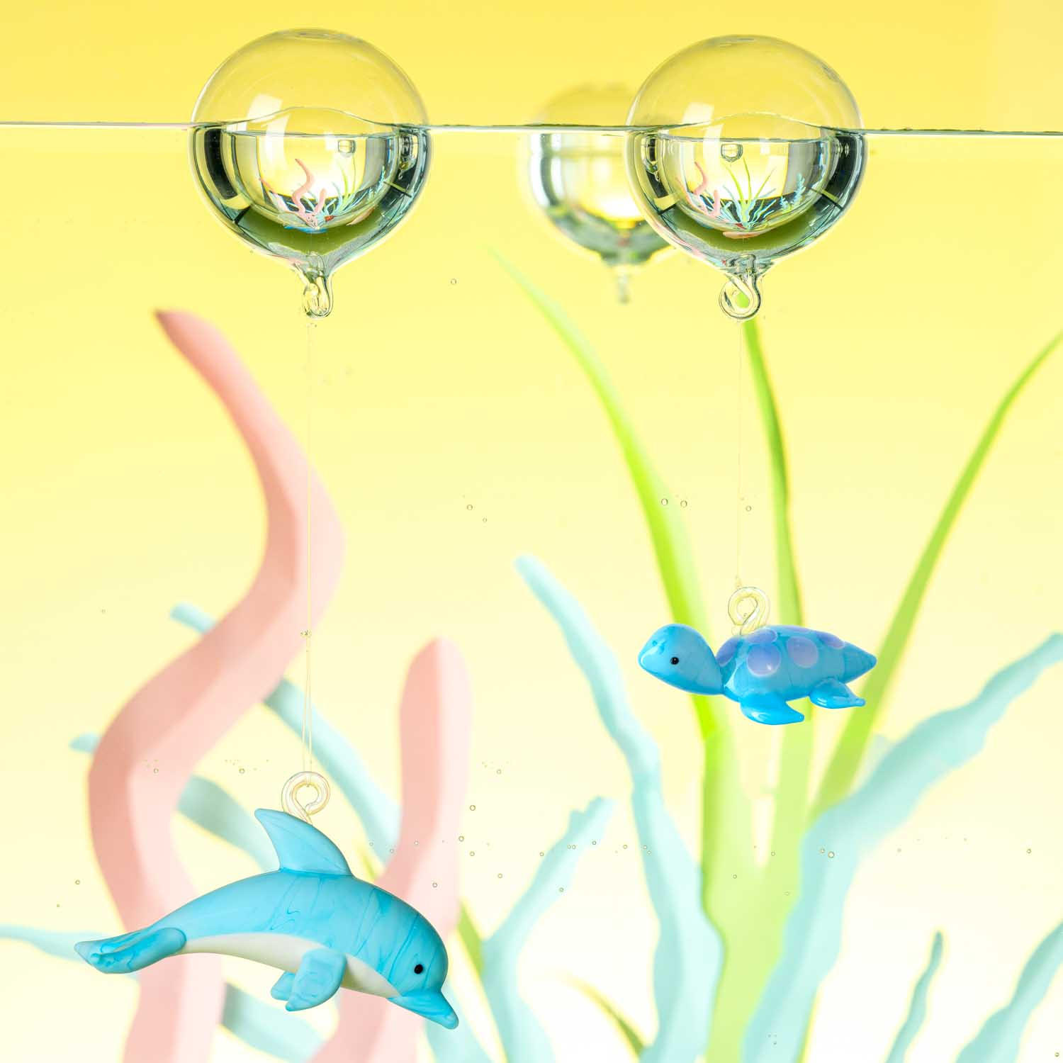 DEKOFISCH - Transparent/Gelb, KONVENTIONELL, Glas (21,00/6,00/15,00cm) - Leonardo