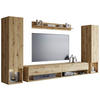 WOHNWAND 4-teilig  in Eiche Artisan  245/130/32 cm  - Eiche Artisan, Basics, Holzwerkstoff (245/130/32cm) - P & B
