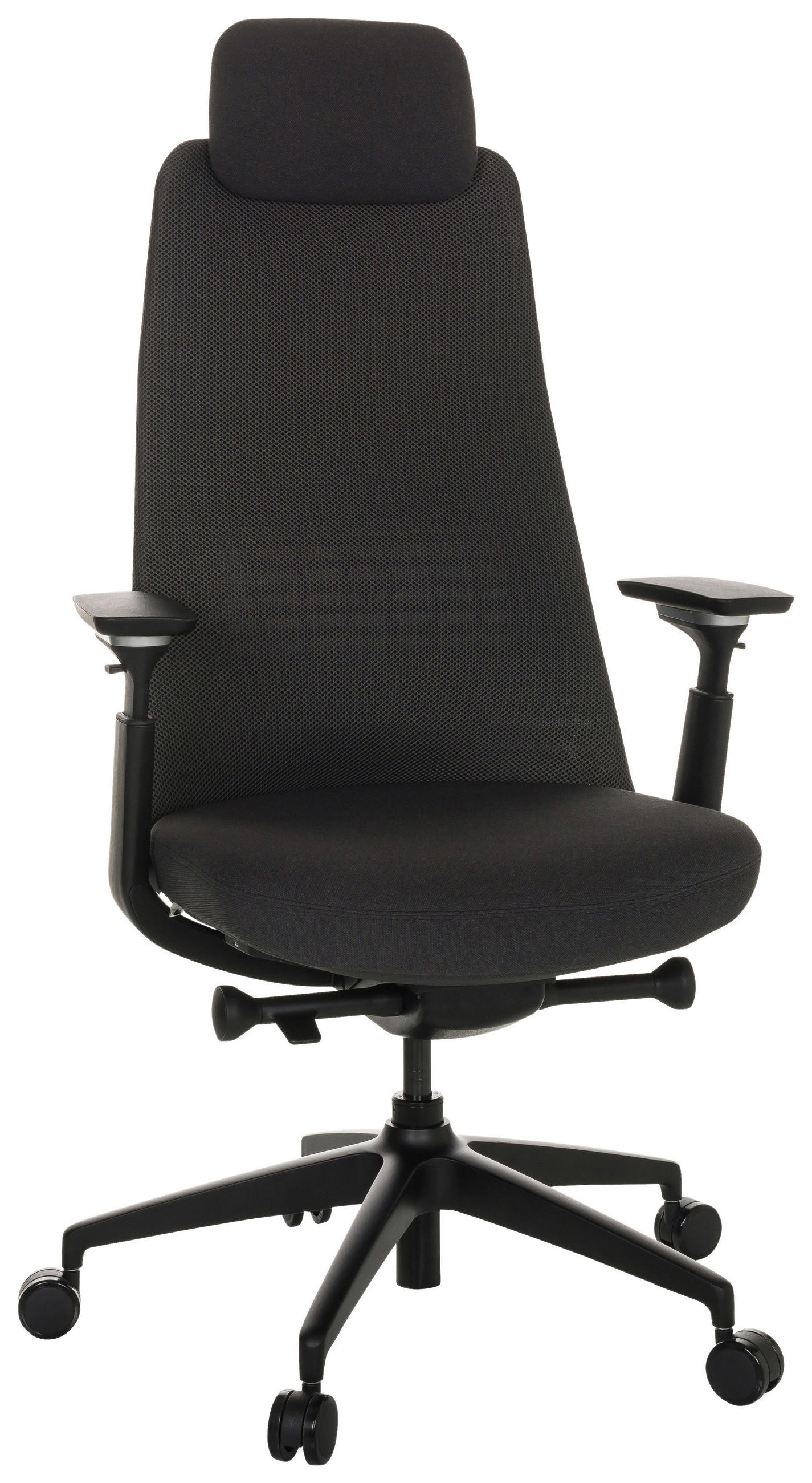 KONTORSSTOL  i svart  - svart, Basics, metall/textil (68/120-131/60cm) - MID.YOU