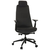 CHEFSESSEL Schwarz  - Schwarz, Basics, Kunststoff/Textil (68/120-131/60cm) - MID.YOU