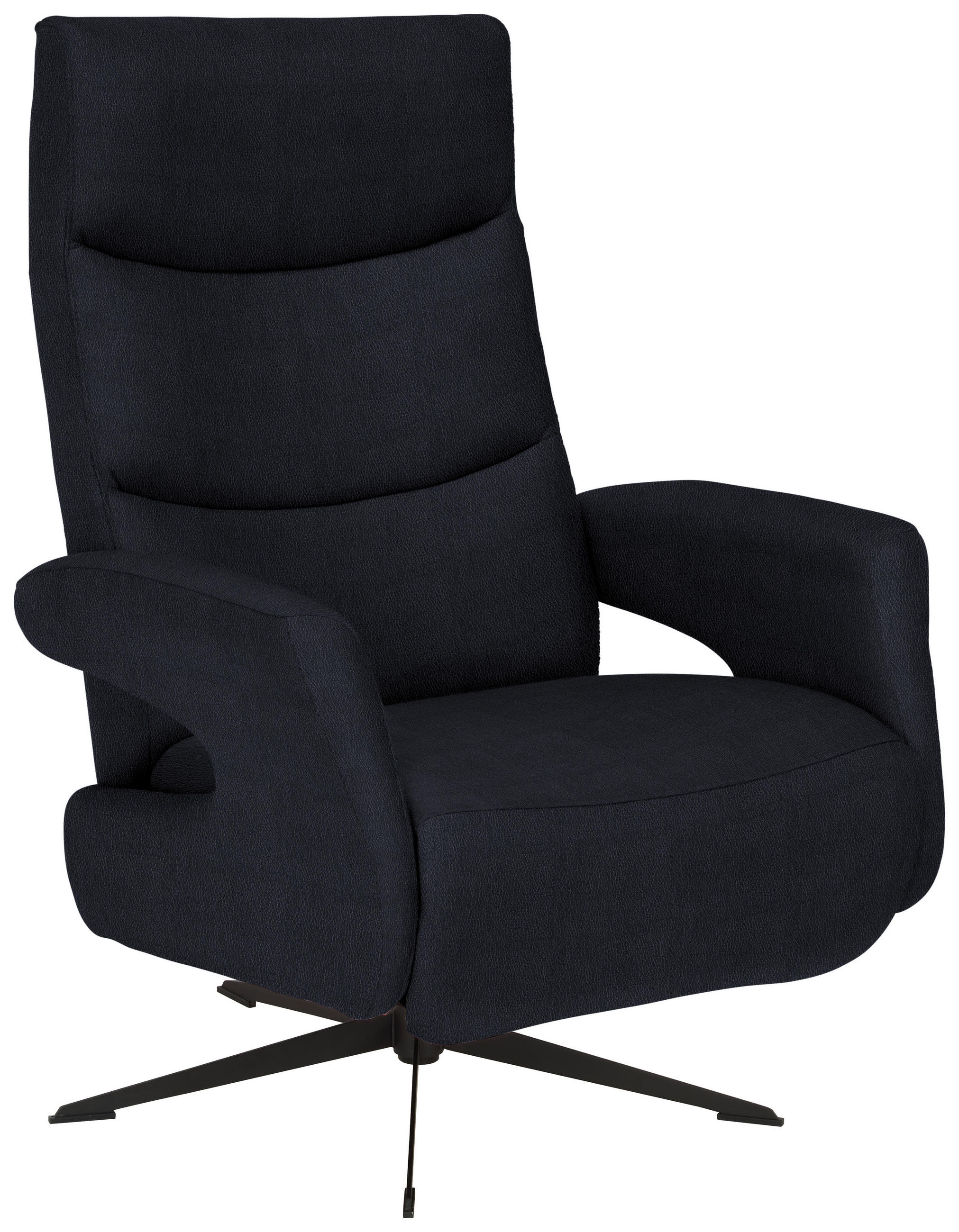 RELAXFÅTÖLJ i textil svart  - svart, Design, metall/textil (75/106/89cm) - Livetastic