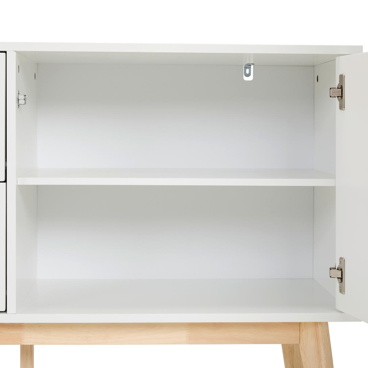ŠIROKÁ KOMODA, kaučukové dřevo, přírodní barvy, bílá,  - bílá/přírodní barvy, Design, dřevo/kompozitní dřevo (120/72/40cm) - MID.YOU