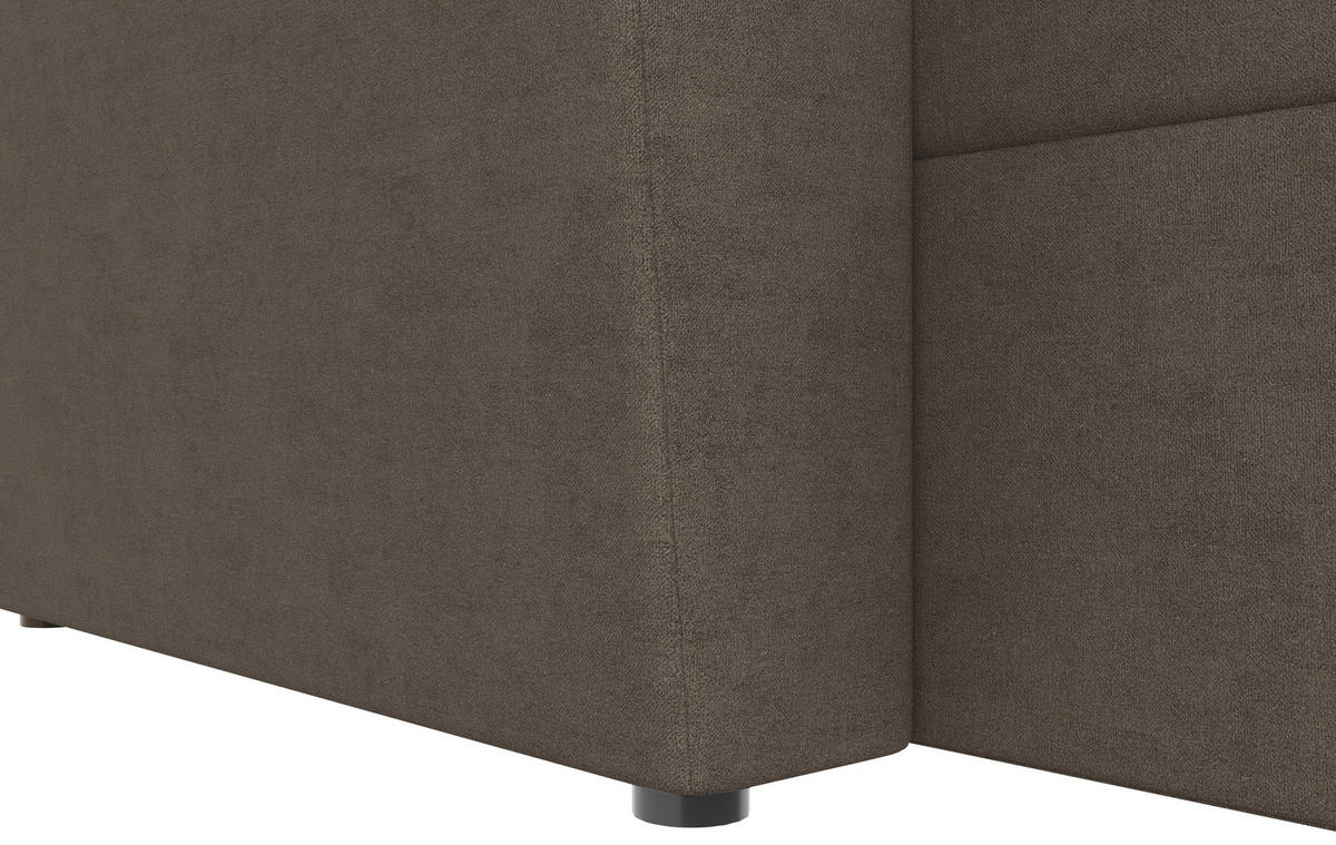 WOHNLANDSCHAFT TERMOLI Taupe Jacquard  - Taupe/Schwarz, Design, Kunststoff/Textil (155/296/155cm) - MID.YOU