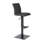 BARHOCKER in Metall, Textil Schwarz  - Schwarz, Design, Textil/Metall (40/112/41cm) - Dieter Knoll