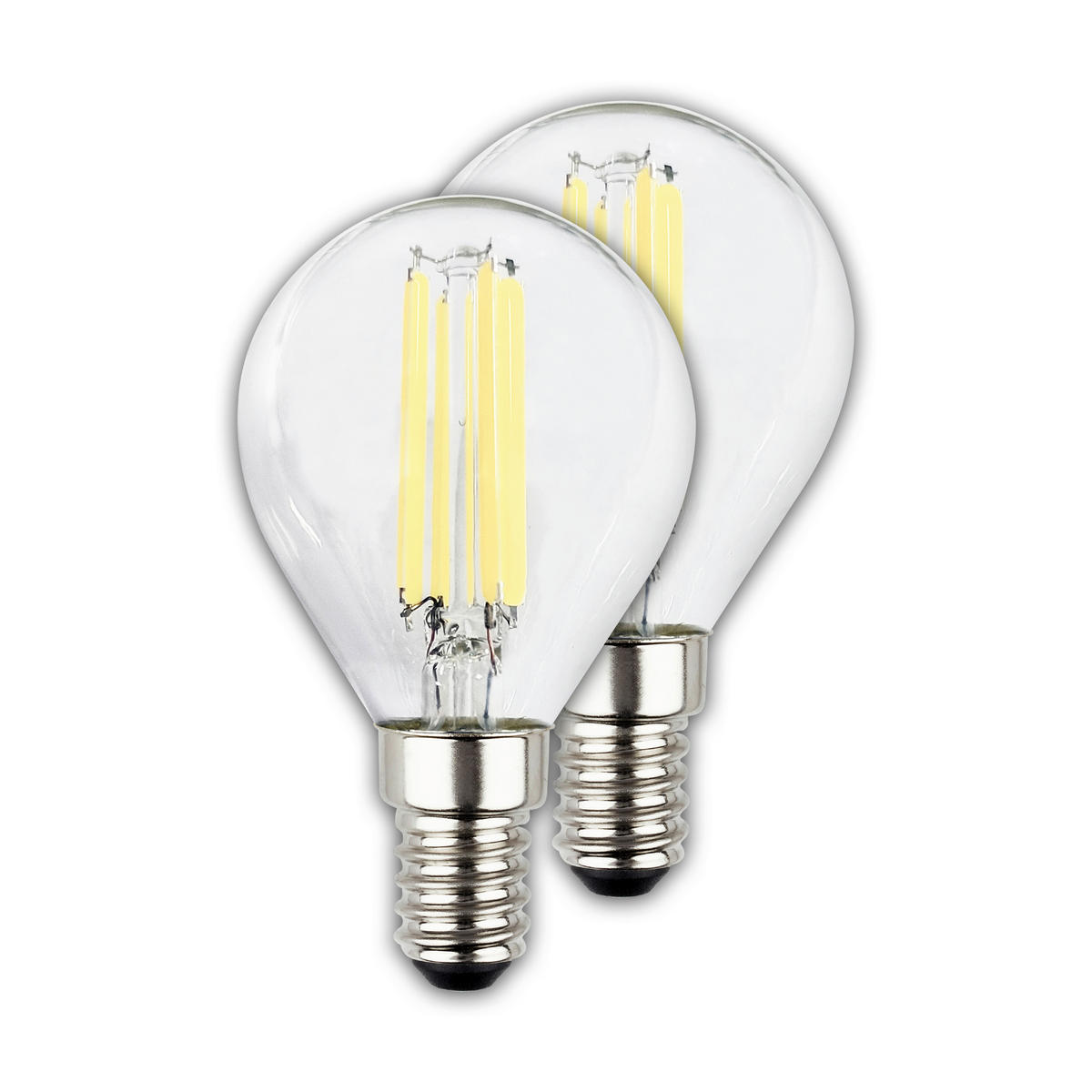 LED-LEUCHTMITTEL   E14 4 W 840 lm  - Silberfarben, Basics, Glas (4.5/8cm)
