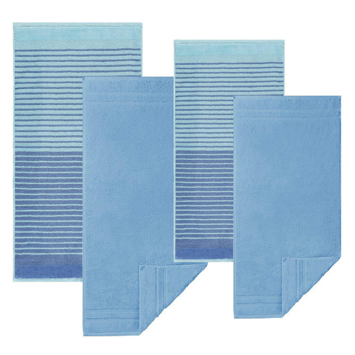 HANDTUCH 50/100 cm MARIS Blau, Hellblau  - Blau/Hellblau, Basics, Textil (50/100cm)