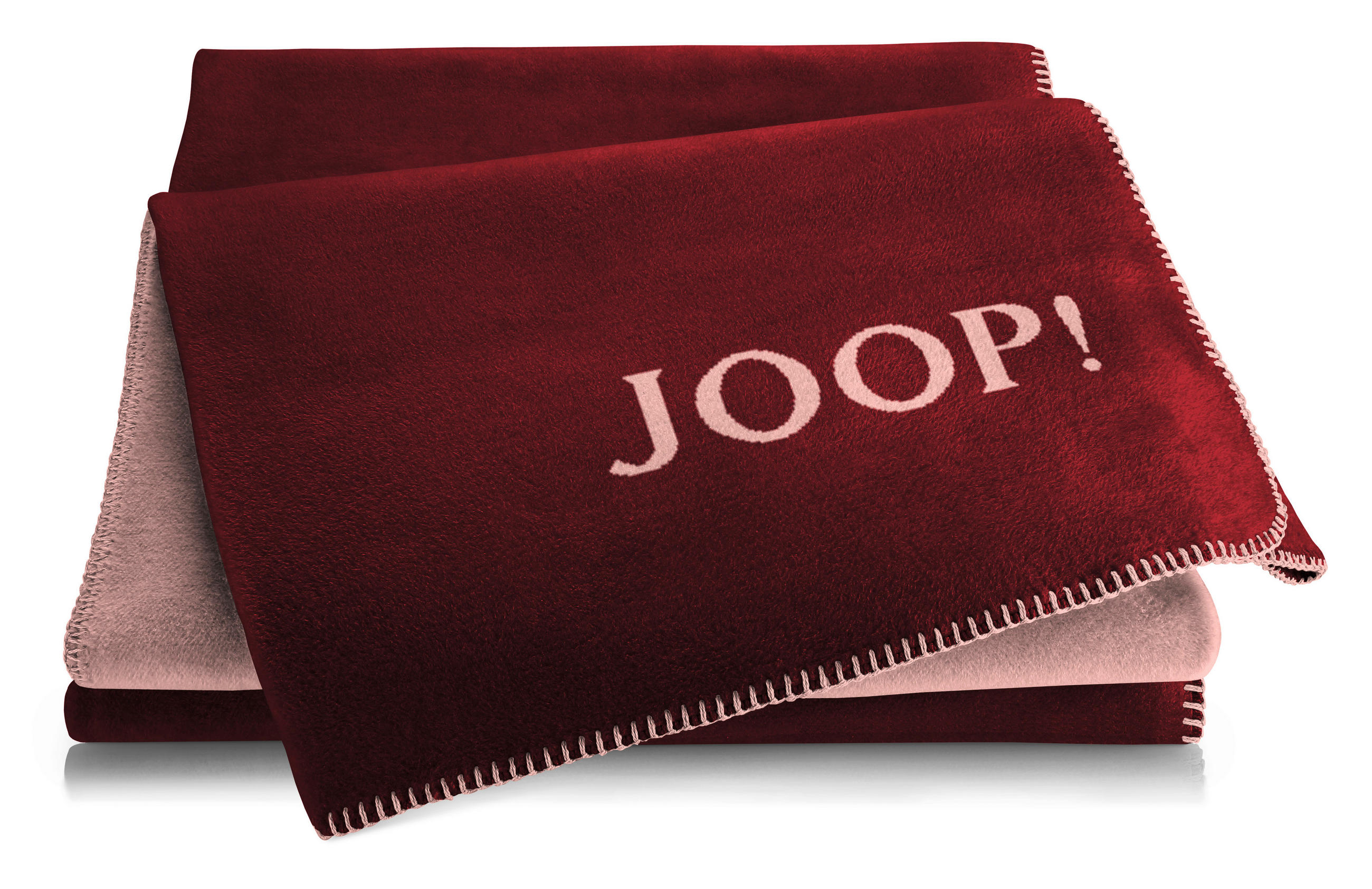 Joop! Wohndecke Uni-Doubleface Altrosa, Dunkelrot 150x200 cm