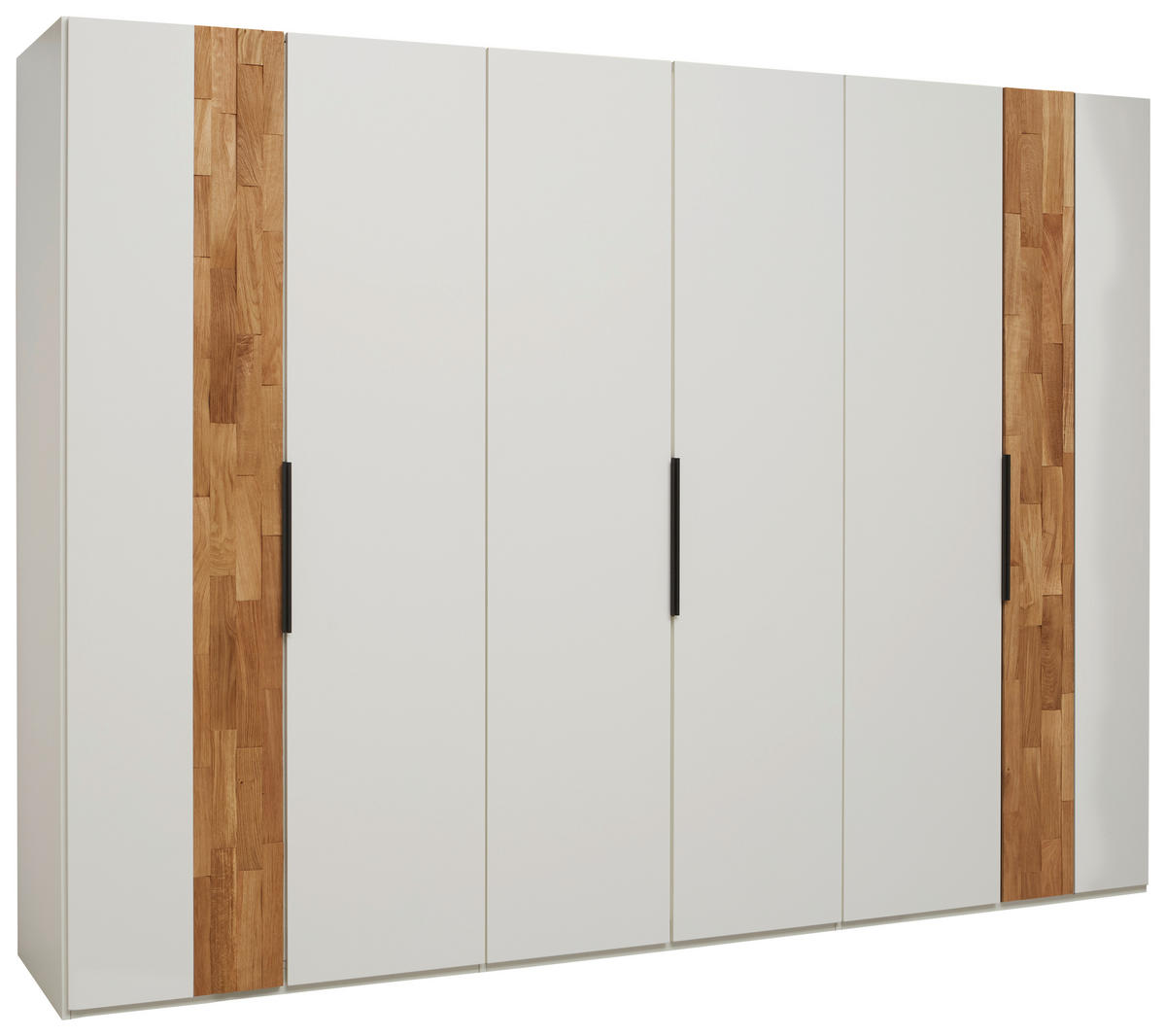 DREHTÜRENSCHRANK 301,9/223,3/62 cm 6-türig Weiß, Wildeiche  - Wildeiche/Schwarz, Design, Holz/Holzwerkstoff (301,9/223,3/62cm) - Dieter Knoll