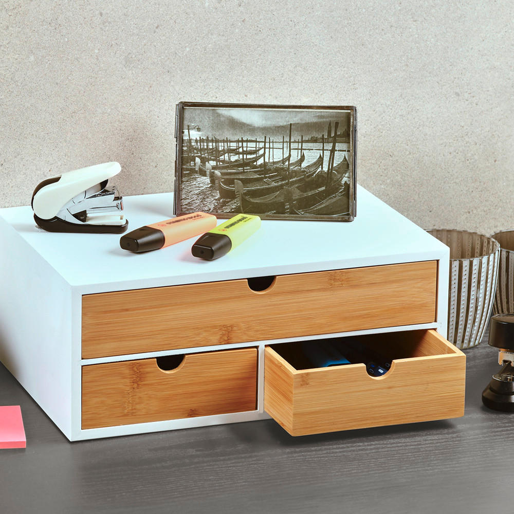 ORGANIZER  - Naturfarben/Weiß, Basics, Naturmaterialien/Holzwerkstoff (33/21/14cm) - Kesper