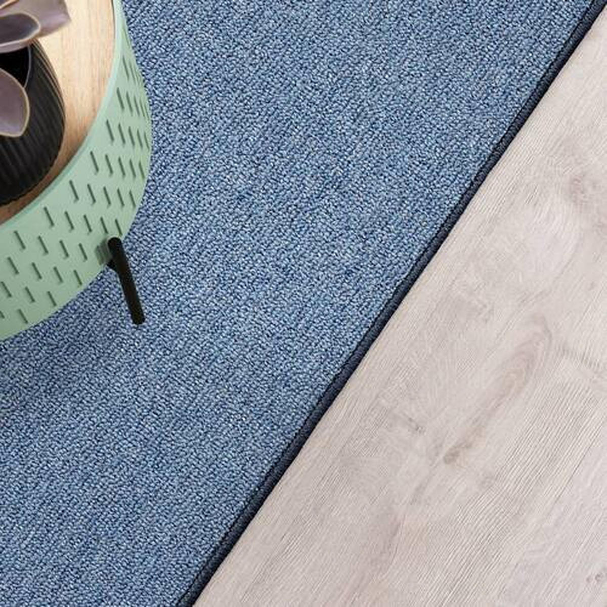 LÄUFER 80/350 cm London Blau  - Blau, Basics, Kunststoff/Textil (80/350cm)
