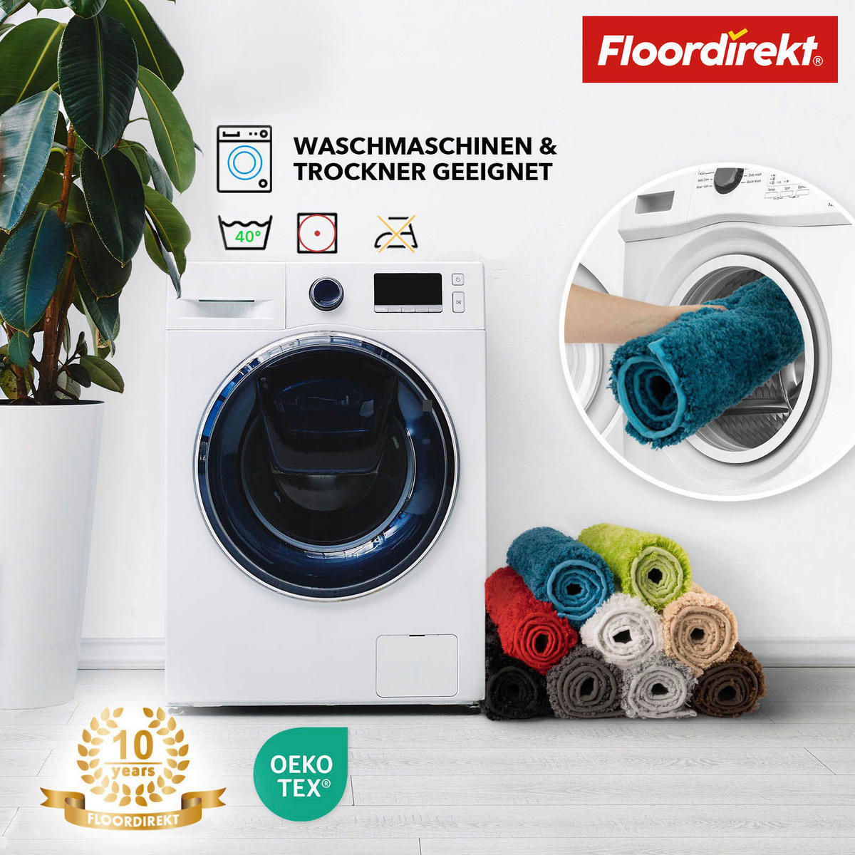 BADEMATTE Maris Rot 40/60 cm  - Rot, Basics, Kunststoff/Textil (40/60cm) - Floordirekt