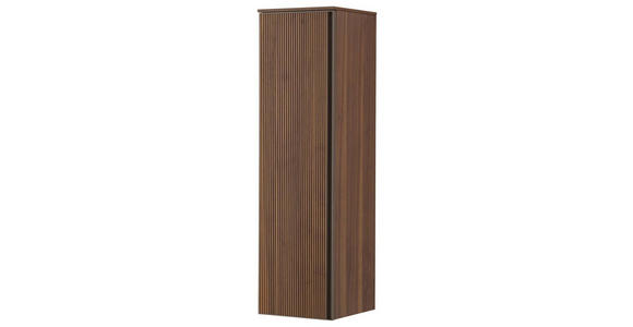 MIDISCHRANK 35/125/37 cm - Nussbaumfarben/Bronzefarben, Design, Glas/Holz (35/125/37cm) - Dieter Knoll
