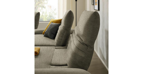 ECKSOFA  in Chenille Taupe  280/170-195 cm  - Taupe/Schwarz, Design, Textil/Metall (280/170-195cm) - Dieter Knoll