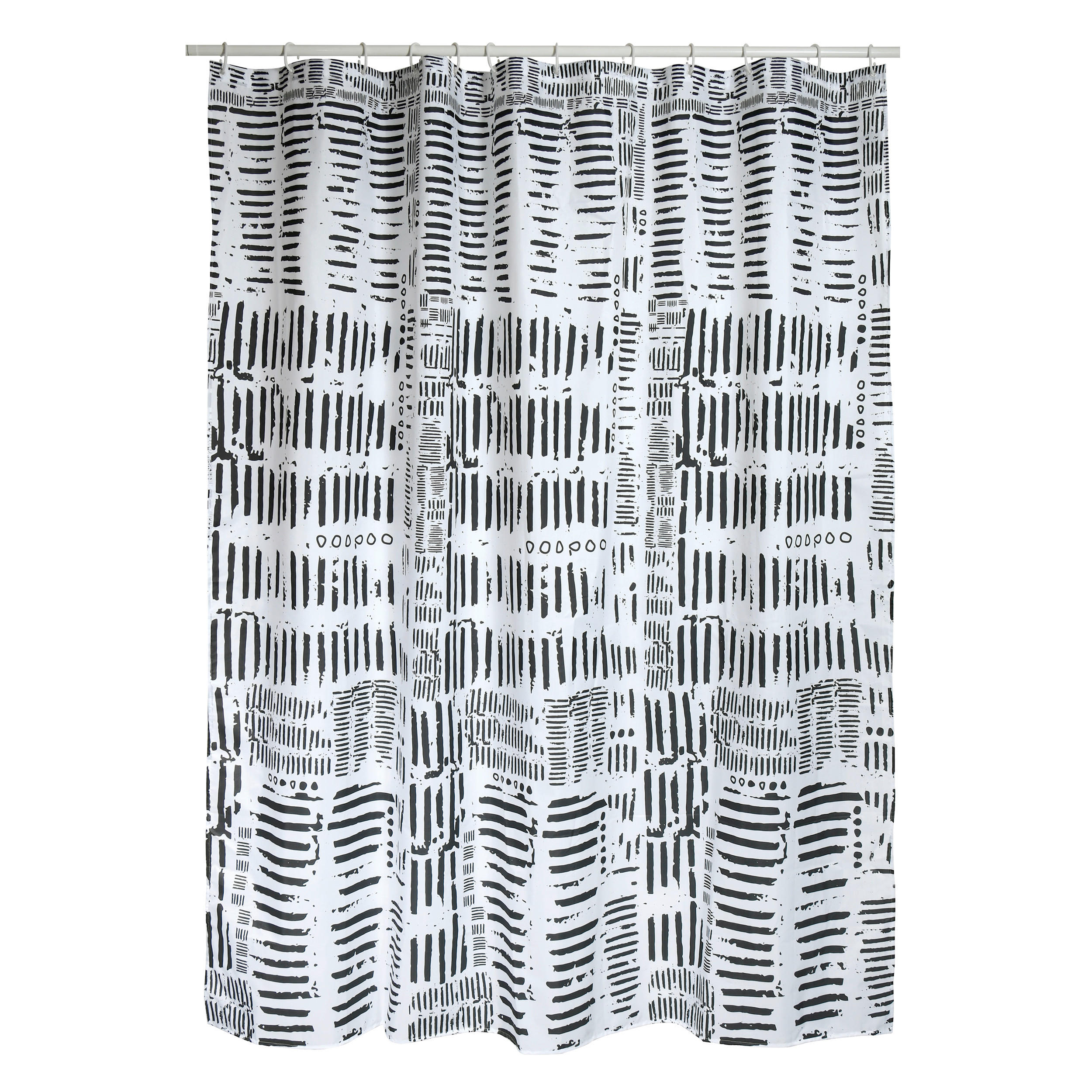 DUSCHVORHANG CONNECTION 180/200 cm  - Schwarz, Basics, Textil (180/200cm) - Spirella