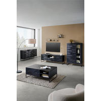 SIDEBOARD Schwarz  175/86/40 cm  - Schwarz, Trend, Holz/Metall (175/86/40cm) - Ambia Home