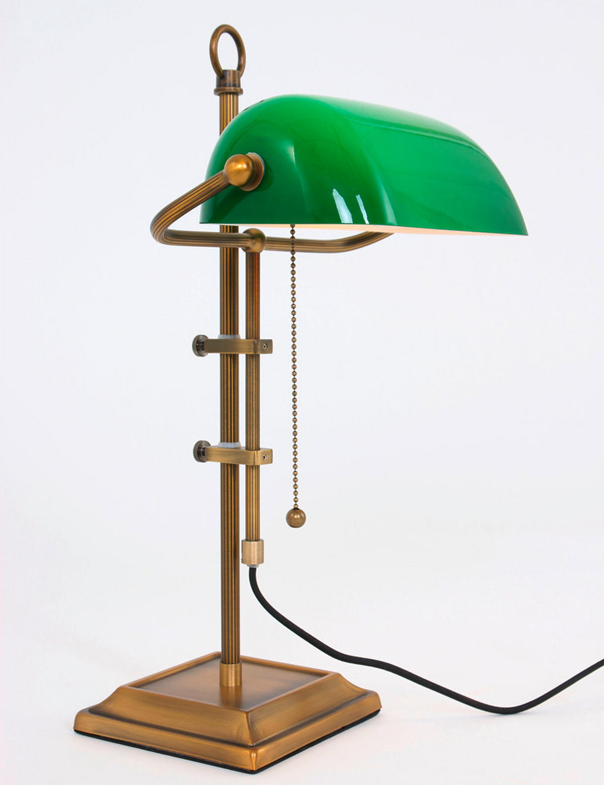 TISCHLEUCHTE 22,5/15/55 cm   - Bronzefarben/Grün, Basics, Glas/Metall (22,5/15/55cm)