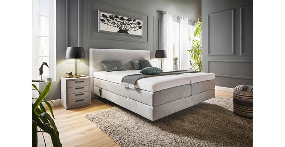 NACHTSCHRANK 49/59/41 cm  - Hellgrau/Schwarz, Basics, Textil/Metall (49/59/41cm) - Dieter Knoll