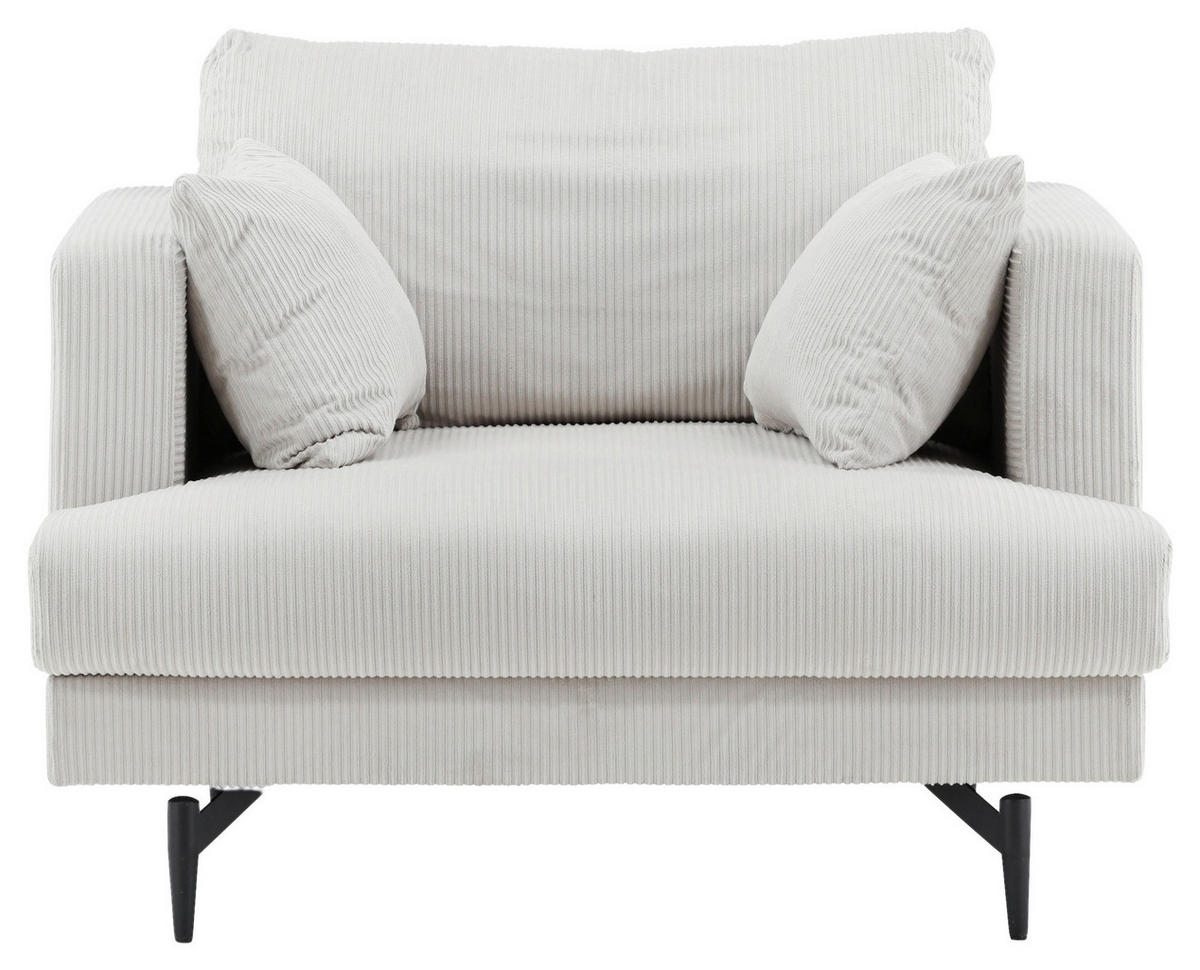 SESSEL in Beige  - Beige, Design, Textil/Metall (104/82/92cm) - Livetastic