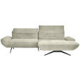 ECKSOFA  in Chenille Beige  280/170-195 cm  - Beige/Schwarz, Design, Textil/Metall (280/170-195cm) - Dieter Knoll