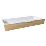 BETTKASTEN Eichefarben, Weiß  - Eichefarben/Weiß, KONVENTIONELL, Holzwerkstoff (136/18/59cm) - Xora